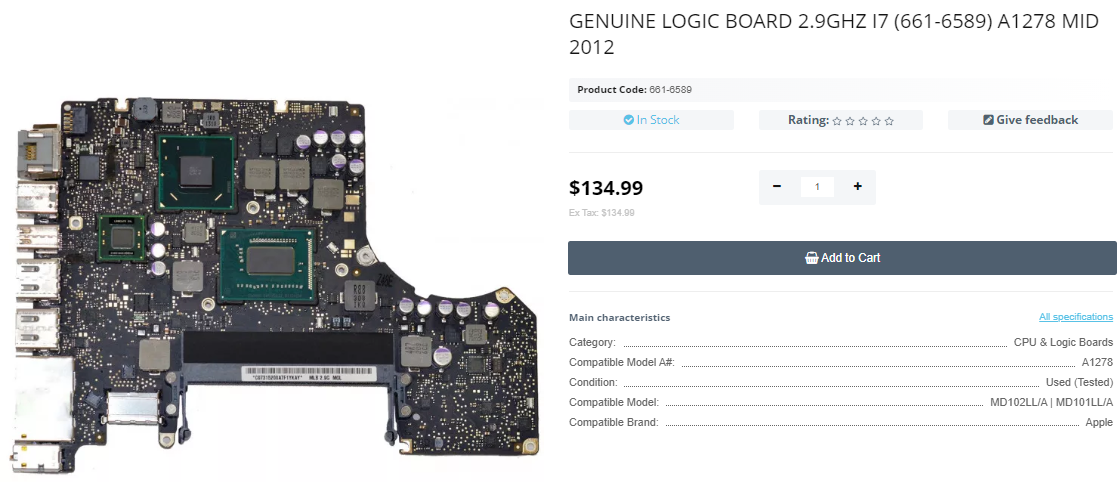 MacBook Unibody model A1278 Logic Board replacement - TechToro.io